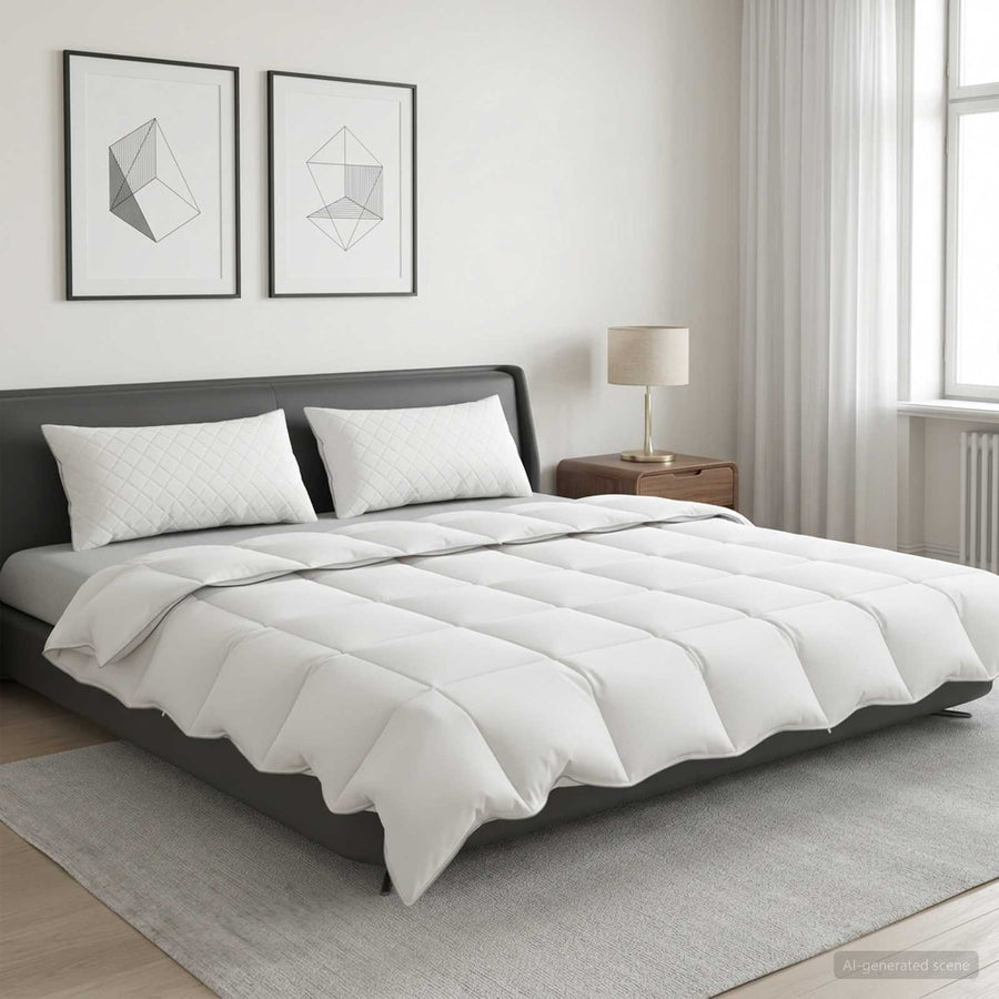 Dekbed FULDA 200 x 200 cm Zomer 100 GSM 90% Gansendons Wit