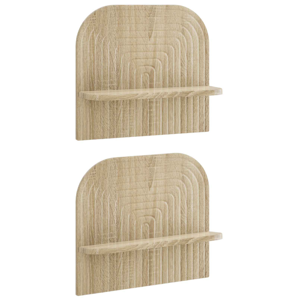 Wandplank 2 st Sonoma Eiken 41 x 13.5 x 37.5 cm Bewerkt hout