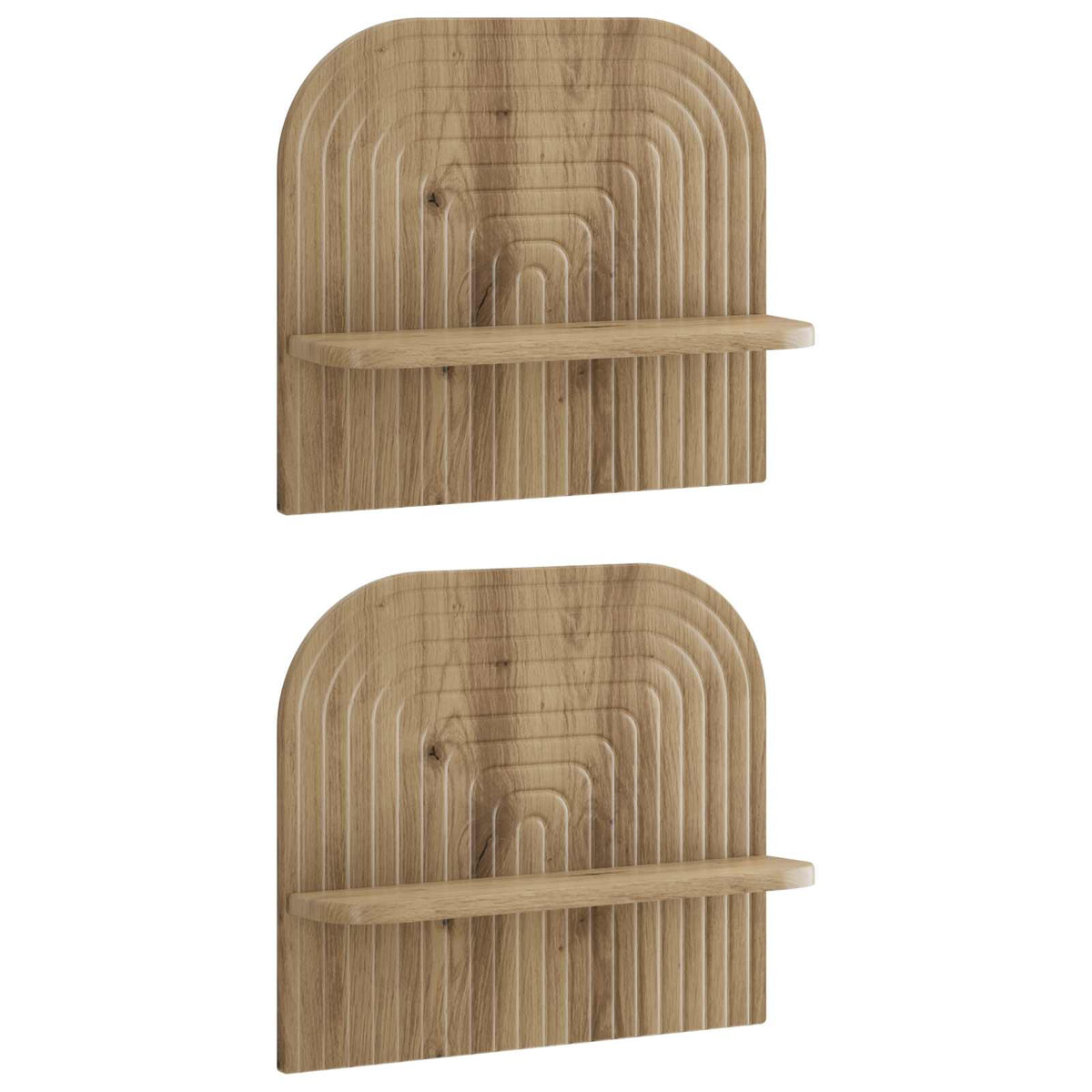 Wandplank 2 st Artisan eiken 41 x 13,5 x 37,5 cm Bewerkt hout