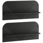 Wandplank 2 st 80.5x13.5x37.5 cm zwart