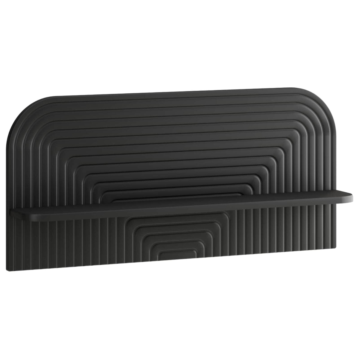Wandplank 2 st Zwart 80,5 x 13,5 x 37,5 cm Bewerkt hout