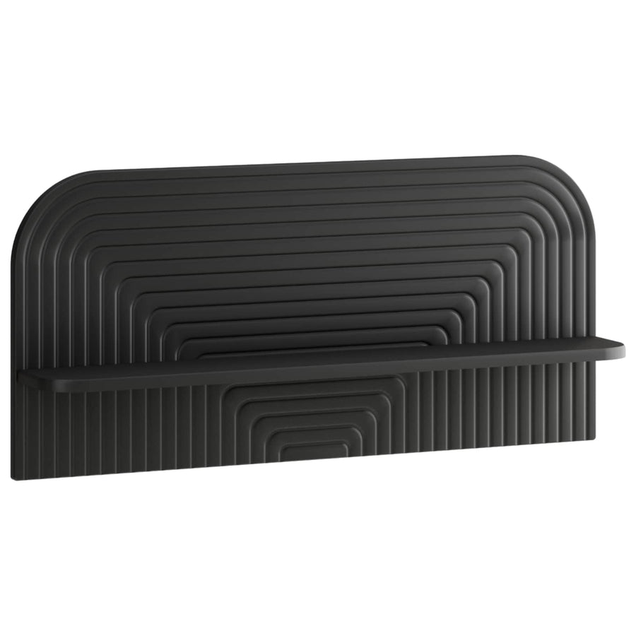 Wandplank 2 st Zwart 80,5 x 13,5 x 37,5 cm Bewerkt hout