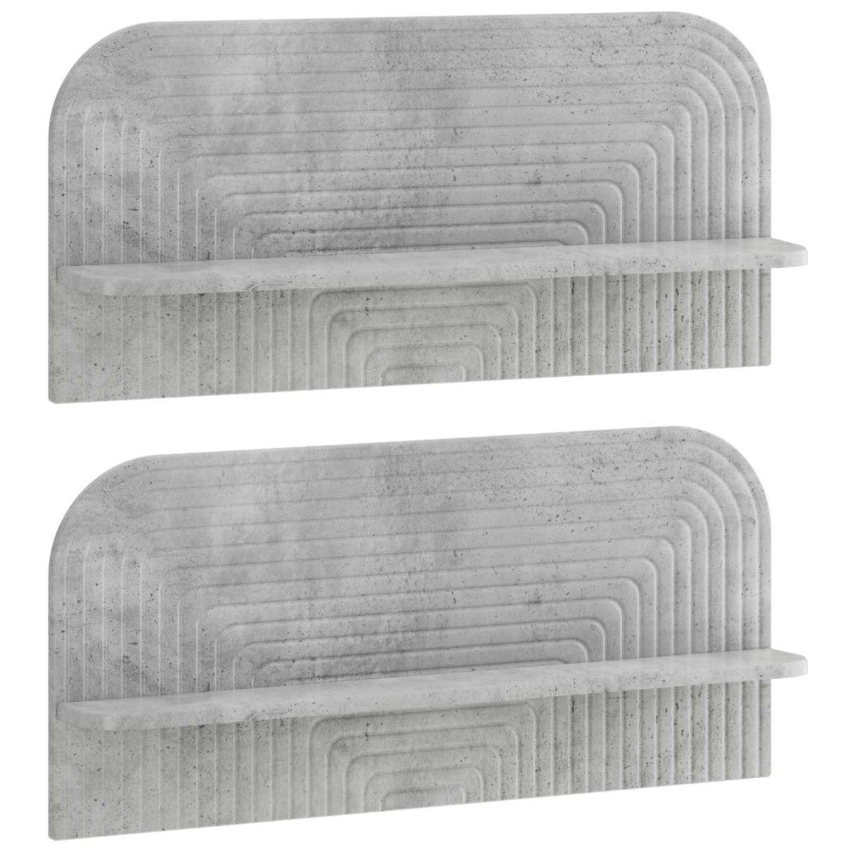 Wandplank 2 st Betongrijs 80,5 x 13,5 x 37,5 cm Bewerkt hout