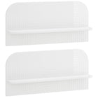 Wandplank 2 st hoogglans wit 80,5x13,5x37,5 cm