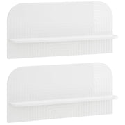 Wandplank 2 st hoogglans wit 80,5x13,5x37,5 cm