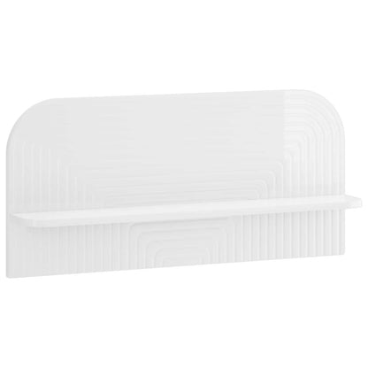 Wandplank 2 st Hoogglans Wit 80,5 x 13,5 x 37,5 cm Bewerkt hout