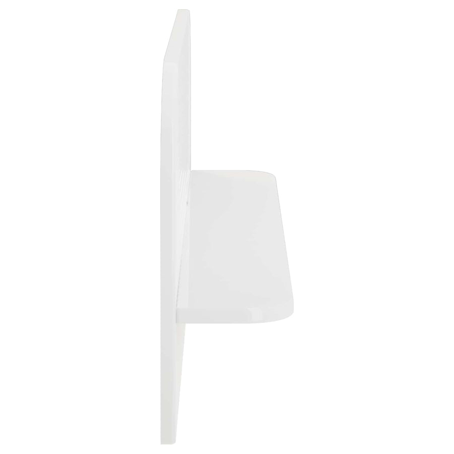 Wandplank 2 st Hoogglans Wit 80,5 x 13,5 x 37,5 cm Bewerkt hout