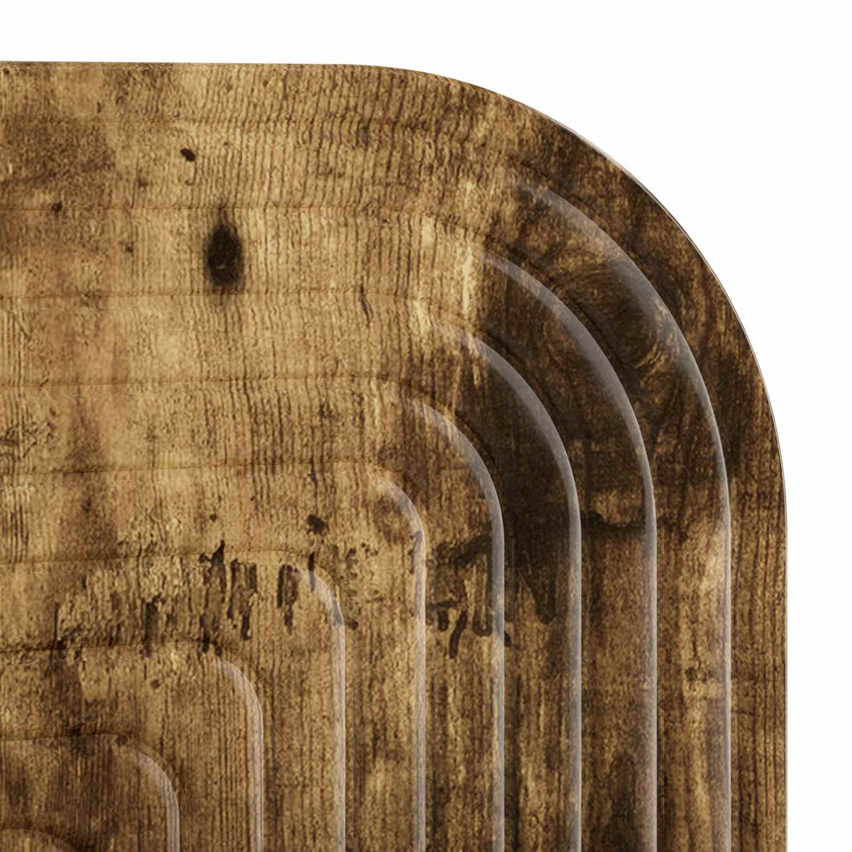 Wandplank 2 st Gerookt eiken 80.5 x 13.5 x 37.5 cm Bewerkt hout