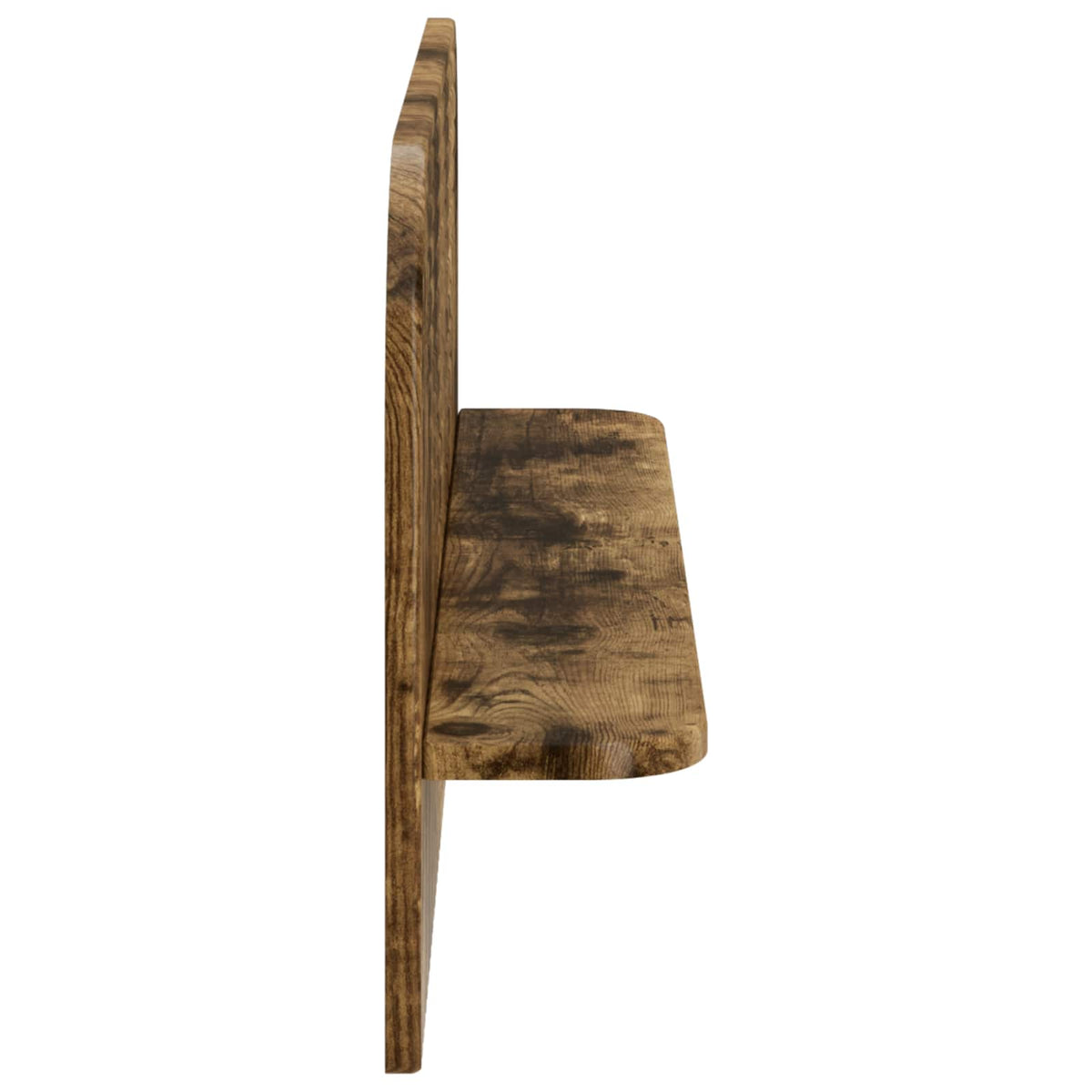 Wandplank 2 st Gerookt eiken 80.5 x 13.5 x 37.5 cm Bewerkt hout