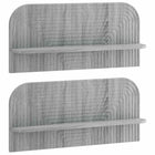 Wandplank 2 stuks 80,5x13,5x37,5 cm grijs Sonoma bewerkt hout