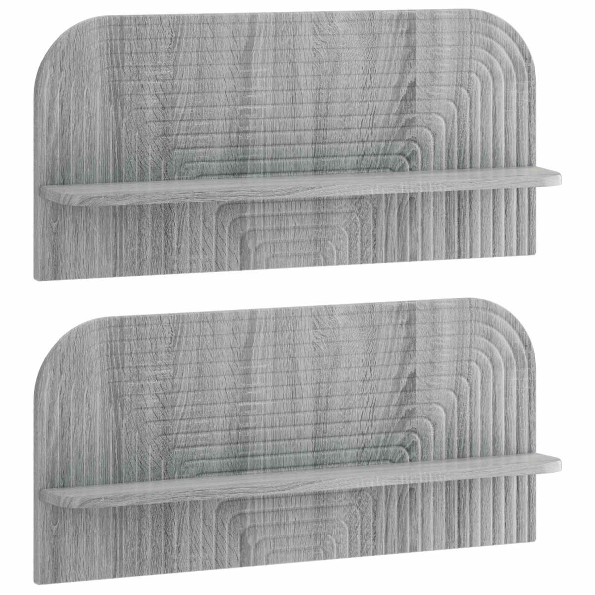 Wandplank 2 st Grijs Sonoma 80,5 x 13,5 x 37,5 cm Bewerkt hout