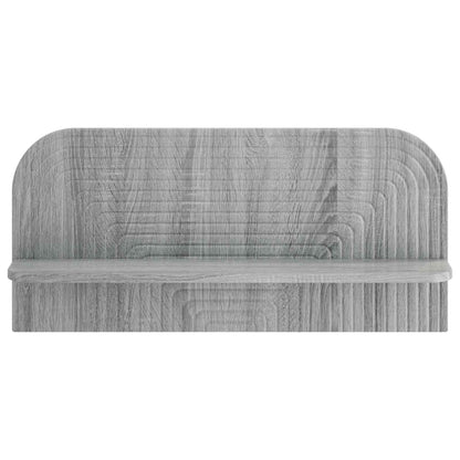 Wandplank 2 st Grijs Sonoma 80,5 x 13,5 x 37,5 cm Bewerkt hout