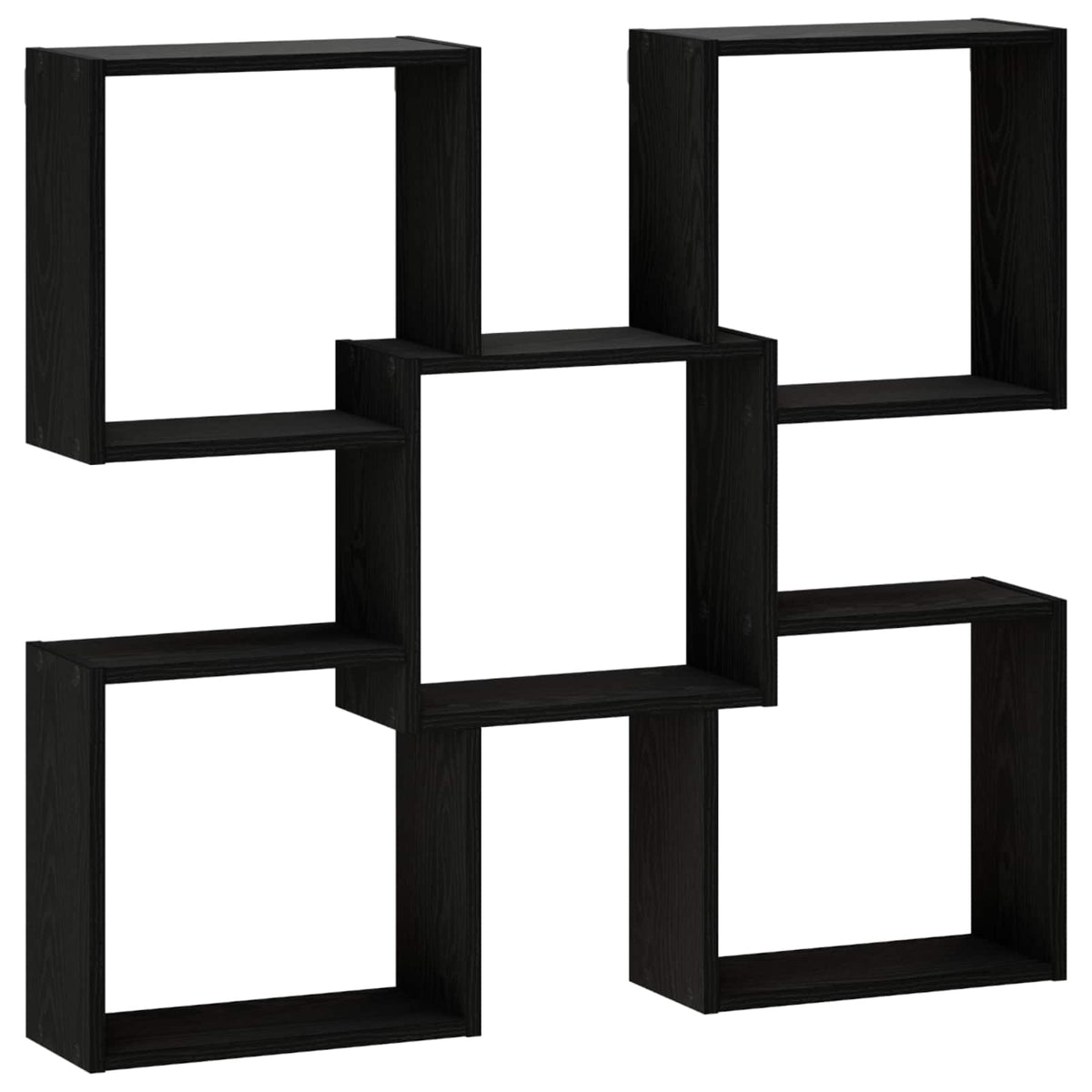 Wandplank Zwart 99,5 x 17 x 91 cm Bewerkt hout