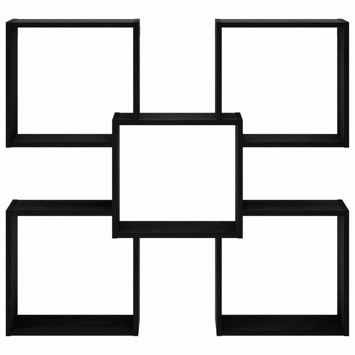 Wandplank Zwart 99,5 x 17 x 91 cm Bewerkt hout