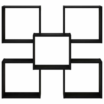Wandplank Zwart 99,5 x 17 x 91 cm Bewerkt hout