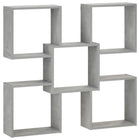 Wandplank betongrijs 99,5x17x91 cm bewerkt hout