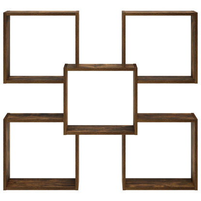 Wandplank Gerookt eiken 99,5 x 17 x 91 cm Bewerkt hout