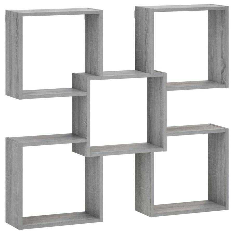 Wandplank Grijs Sonoma 99,5 x 17 x 91 cm Bewerkt hout