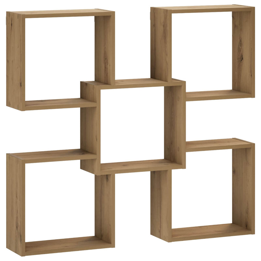 Wandplank Artisanaal eiken 99,5 x 17 x 91 cm Bewerkt hout