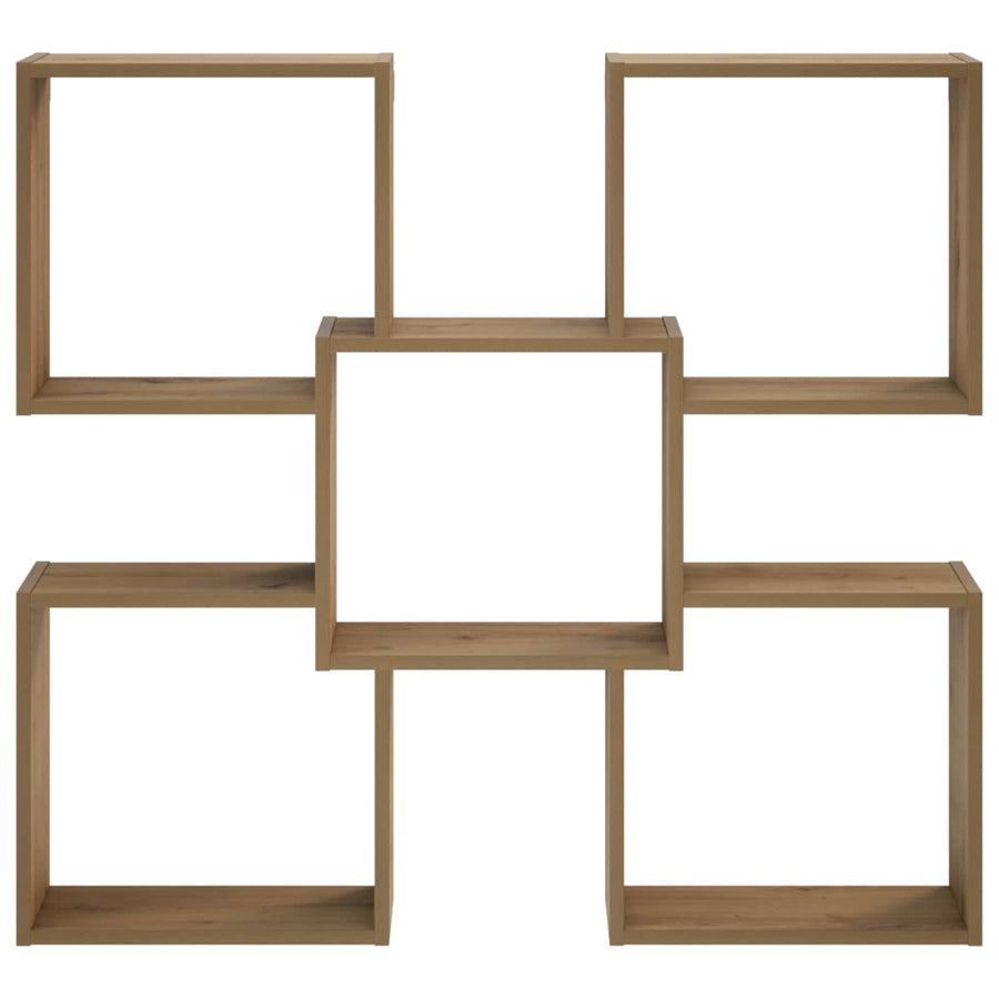 Wandplank Artisanaal eiken 99,5 x 17 x 91 cm Bewerkt hout