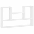Wandplank wit 100x17x60 cm bewerkt hout