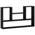 Wandplank 100x17x60 cm zwart bewerkt hout