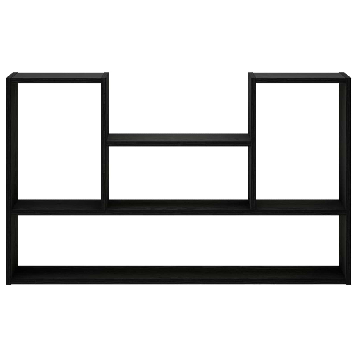 Wandplank Zwart 100 x 17 x 60 cm Bewerkt hout