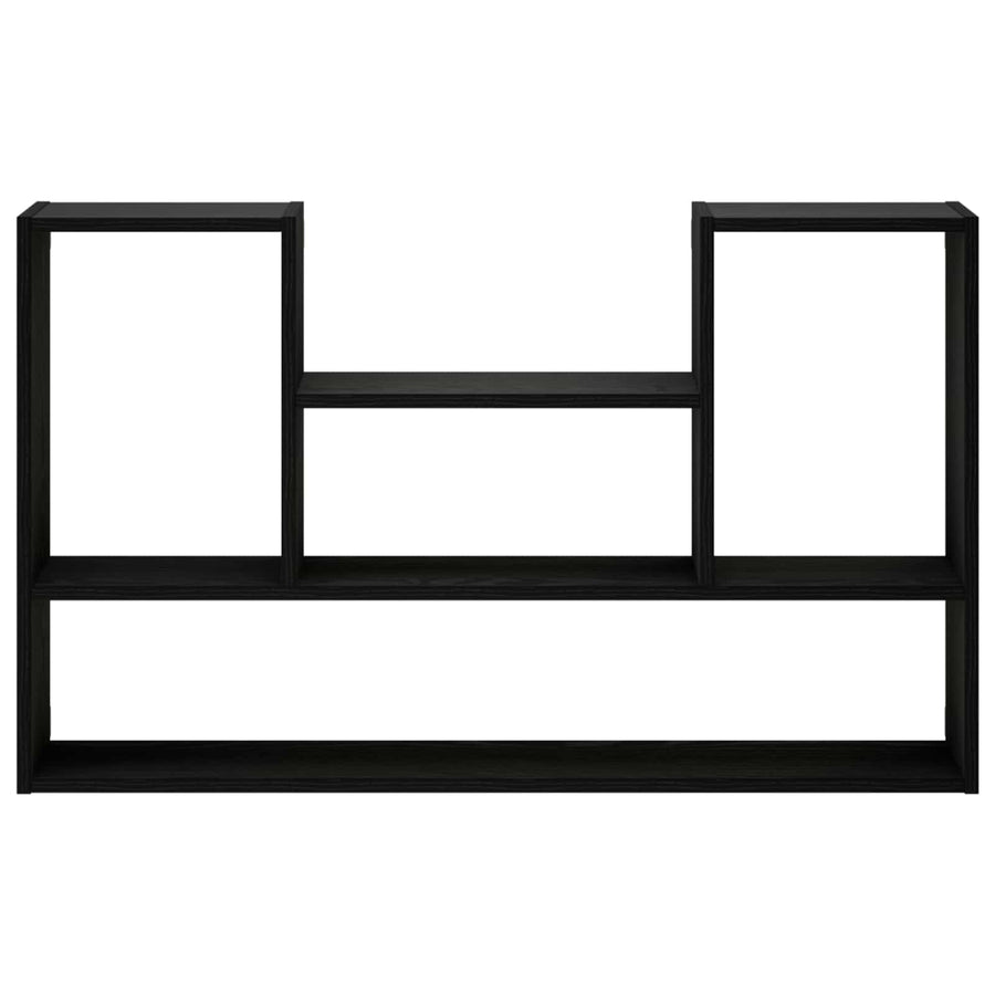 Wandplank Zwart 100 x 17 x 60 cm Bewerkt hout