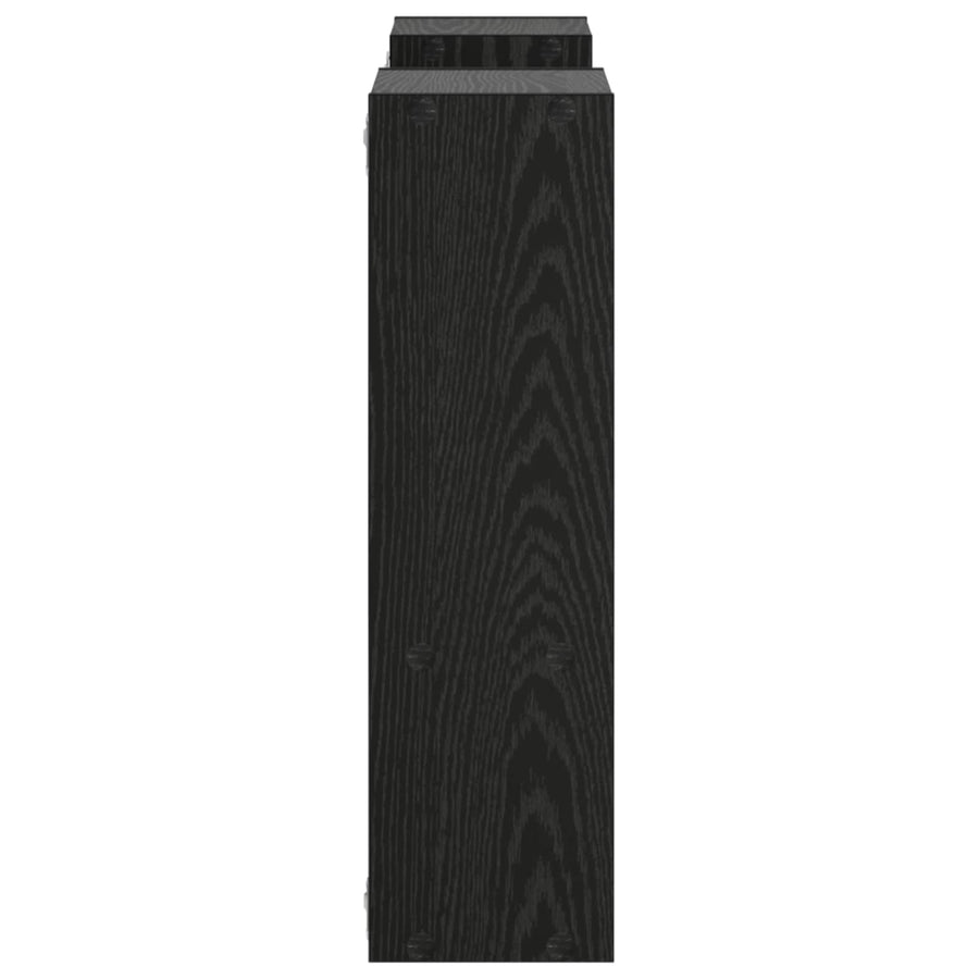 Wandplank Zwart 100 x 17 x 60 cm Bewerkt hout