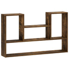 Wandplank 100x17x60 cm gerookt eiken bewerkt hout