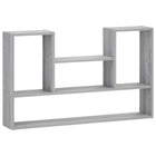 Wandplank Grijs Sonoma 100x17x60 cm bewerkt hout