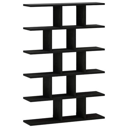Wandplank Zwart eiken 70 x 17 x 101 cm Bewerkt hout