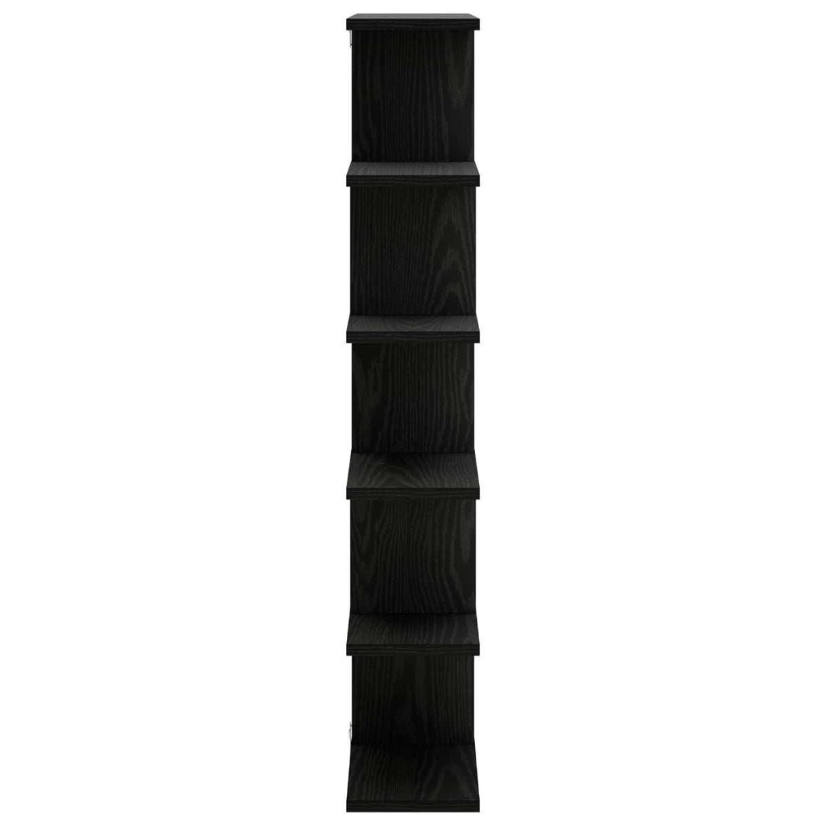 Wandplank Zwart eiken 70 x 17 x 101 cm Bewerkt hout