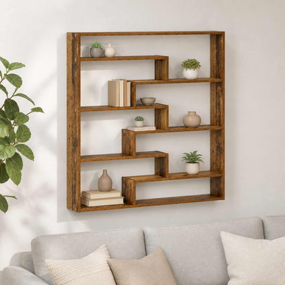 Wandplank Oud hout 103 x 17 x 102 cm Bewerkt hout