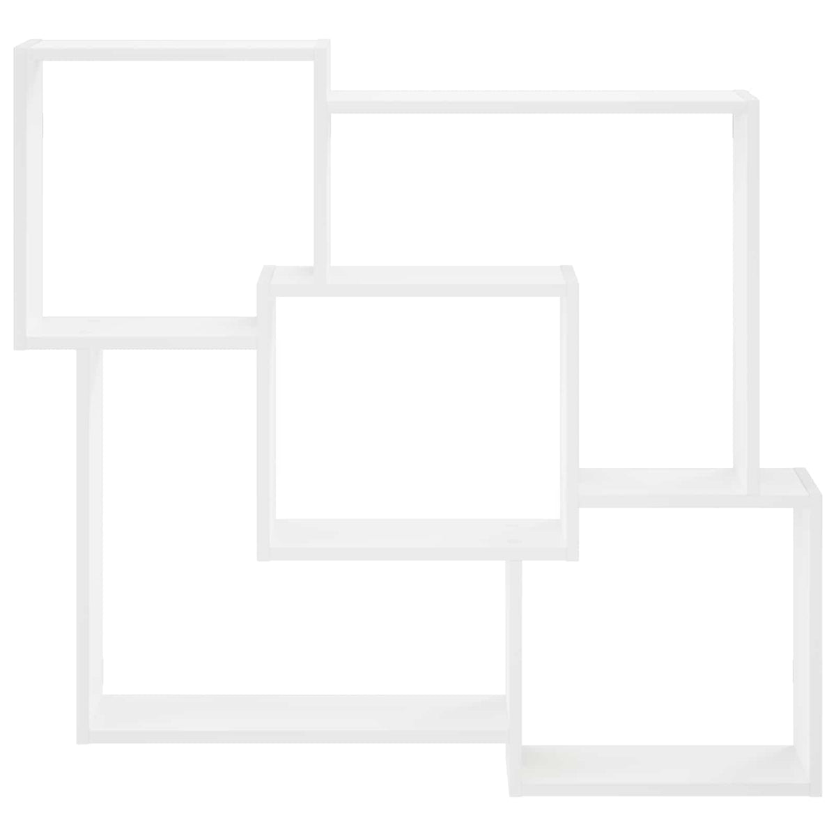 Wandplank Wit 98 x 17 x 91 cm Bewerkt hout