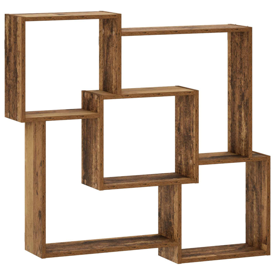 Wandplank Oud hout 98 x 17 x 91 cm Bewerkt hout