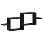 Wandplank zwart eiken 95x17x37 cm