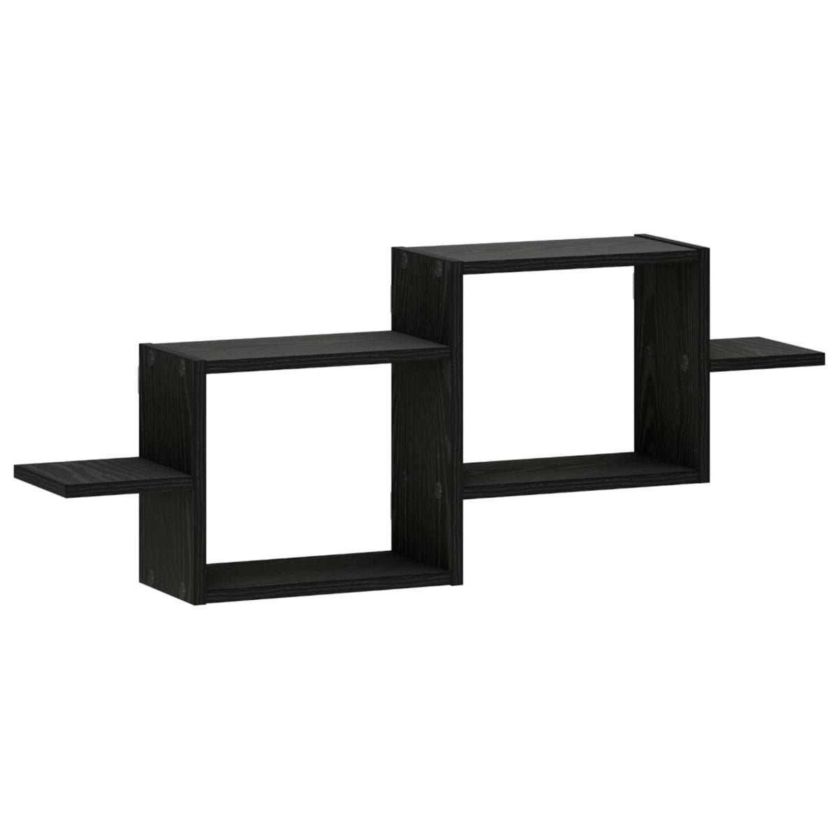 Wandplank Zwart eiken 95 x 17 x 37 cm Bewerkt hout
