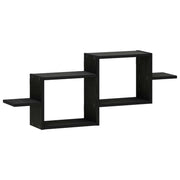 Wandplank zwart eiken 95x17x37 cm