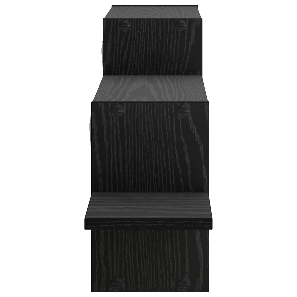 Wandplank Zwart eiken 95 x 17 x 37 cm Bewerkt hout