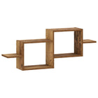 Wandplank bewerkt hout 95x17x37 cm oud hout