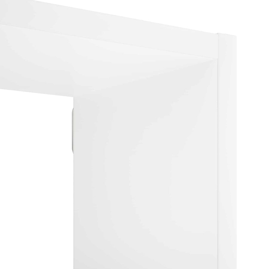 Wandplank Wit 72 x 17 x 105 cm Bewerkt hout