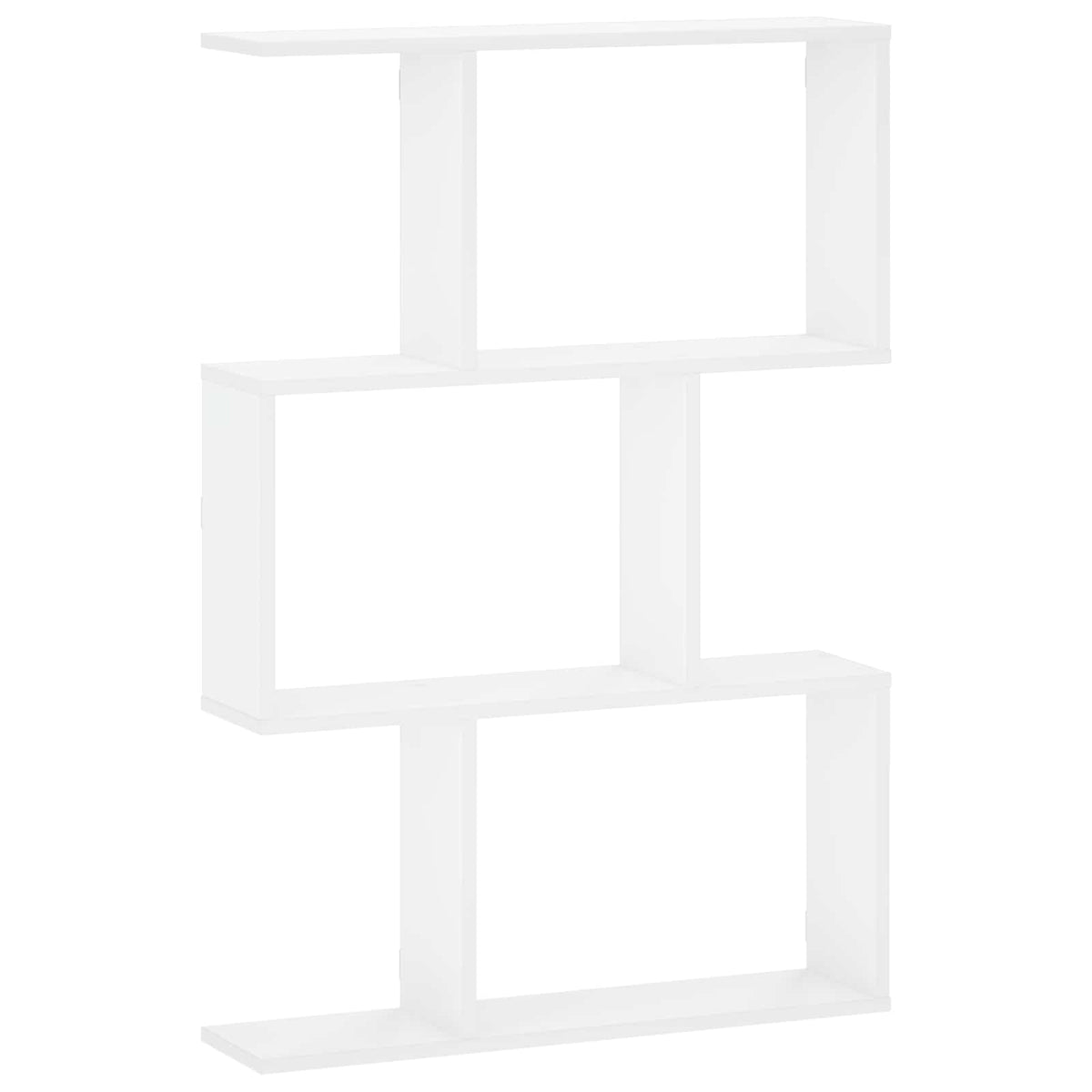 Wandplank Wit 72 x 17 x 105 cm Bewerkt hout