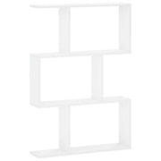 Wandplank bewerkt hout wit 105x17x72 cm