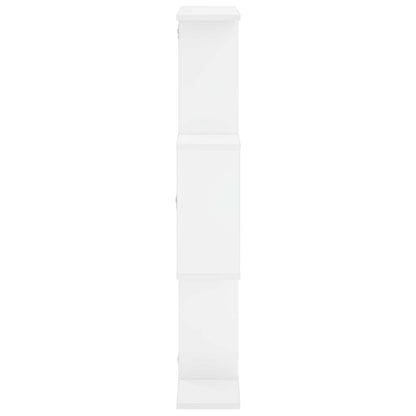 Wandplank Wit 72 x 17 x 105 cm Bewerkt hout
