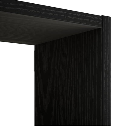 Wandplank Zwart eiken 72 x 17 x 105 cm Bewerkt hout