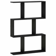 Wandplank zwart eiken 72x17x105 cm bewerkt hout