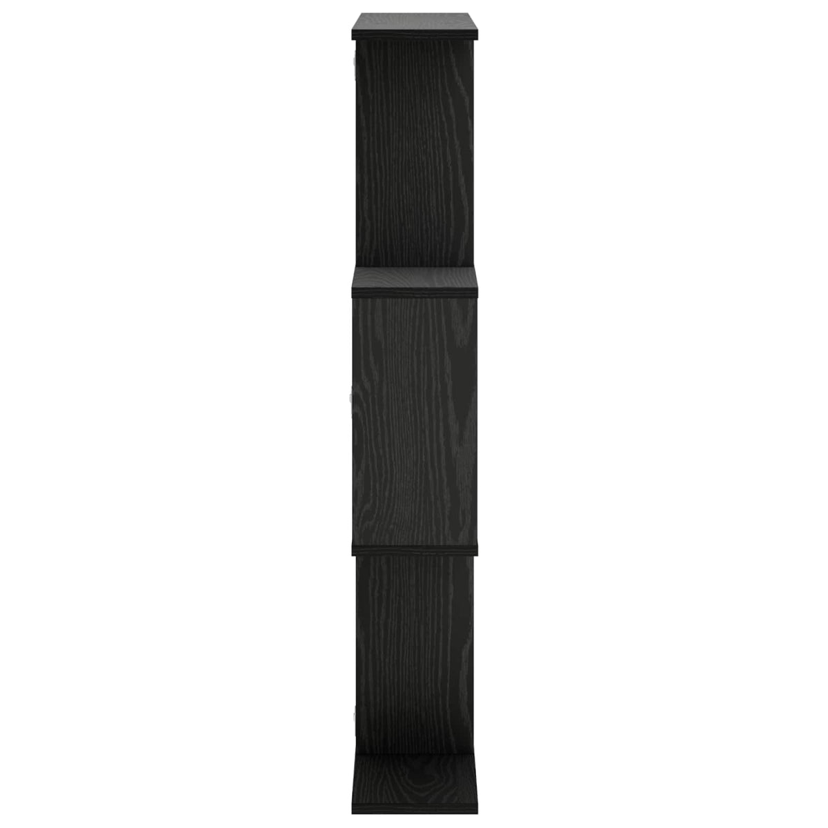 Wandplank Zwart eiken 72 x 17 x 105 cm Bewerkt hout