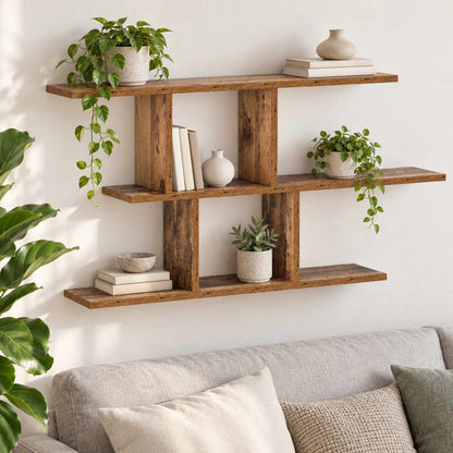 Wandplank Oud hout 100 x 17 x 45,5 cm Bewerkt hout