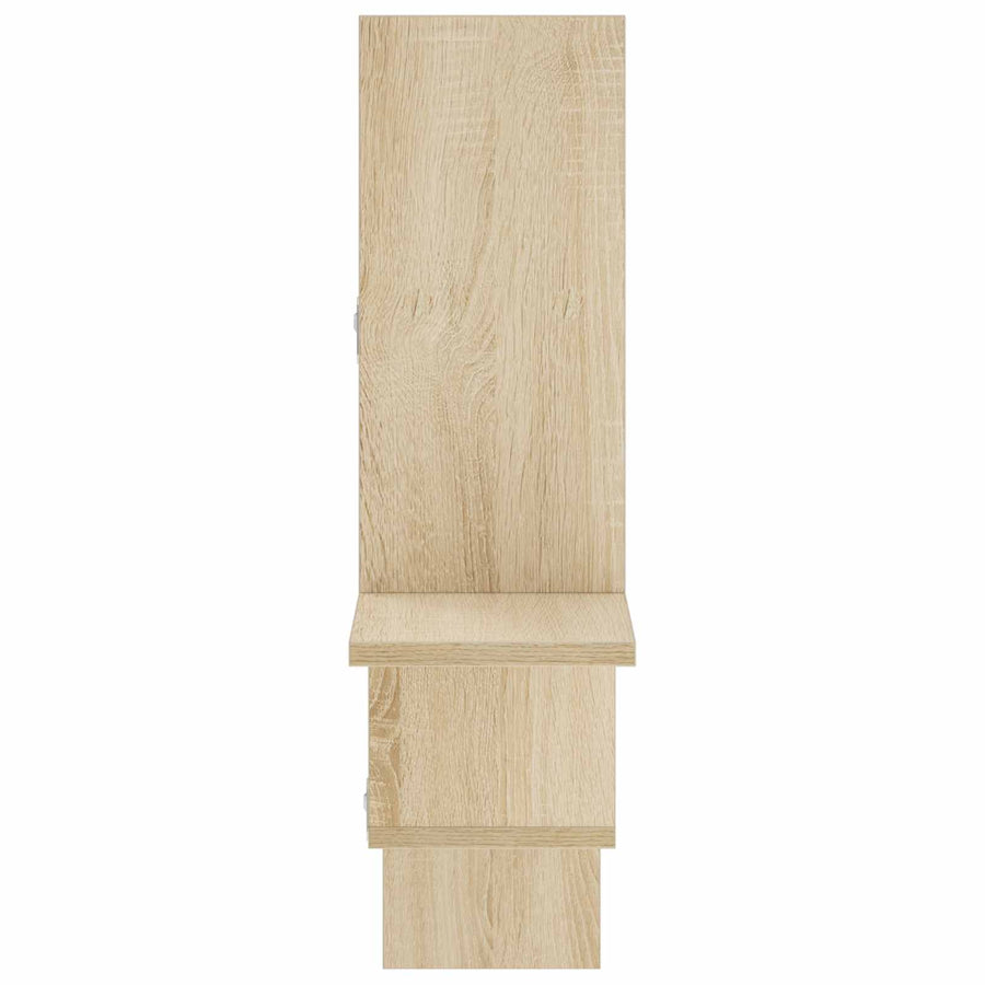 Wandplank Sonoma Eiken 87 x 17 x 75 cm Bewerkt hout